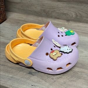 Crocs Kids Shoes - Purple and Yellow